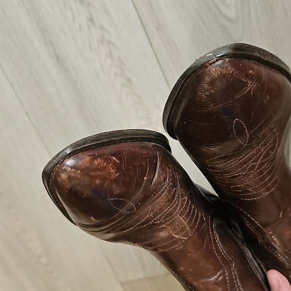 Vintage Ranchero Western Heritage Leather Ankle Cowboy Cowgirl Boots, Size 7 - Picture 9 of 17